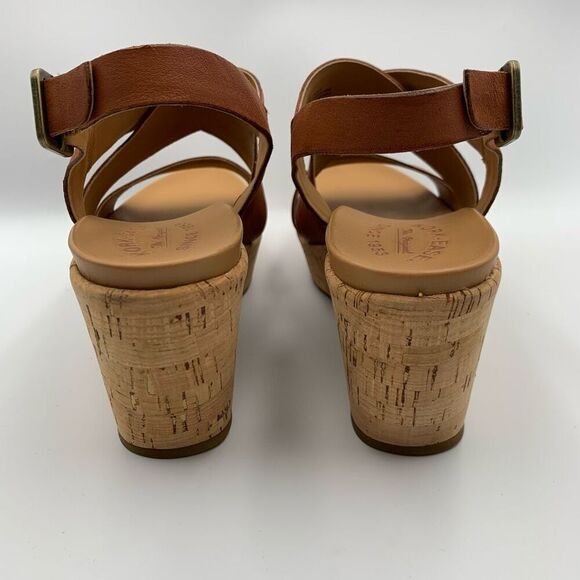 Kork-Ease Ashcroft Leather Wedge Sandal Etiope Brown Size 9 - Picture 5 of 12
